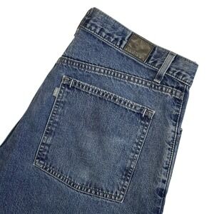 Levi's SilverTab Baggy Fit Jeans Men 38x32 Blue Vintage Made in USA Wide Leg Y2K